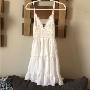 White ruffle dress